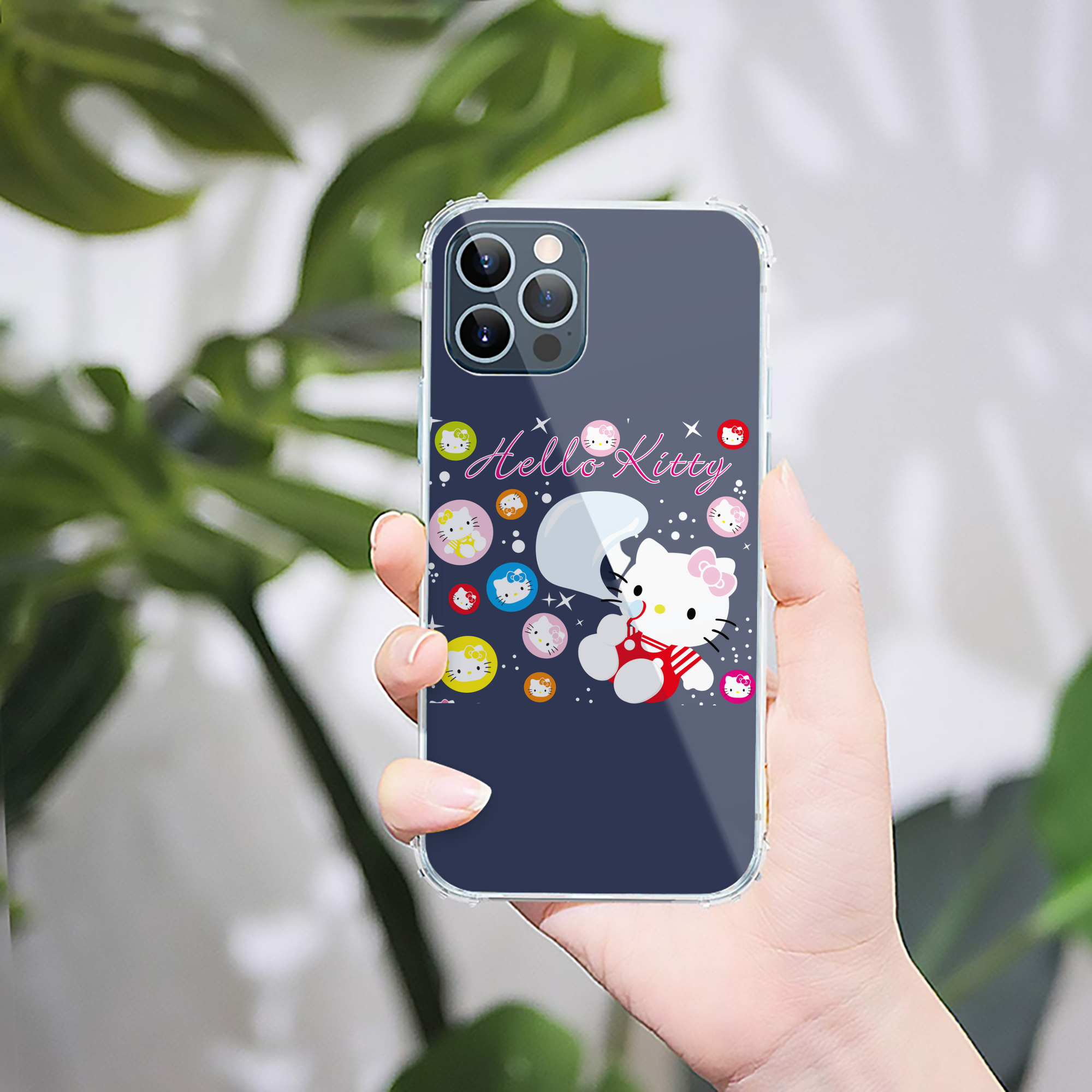 （画像用） Hello Kitty ハローキティ 【iPhone 12シリーズ対応】透明スマホケース（クリアソフトケース）